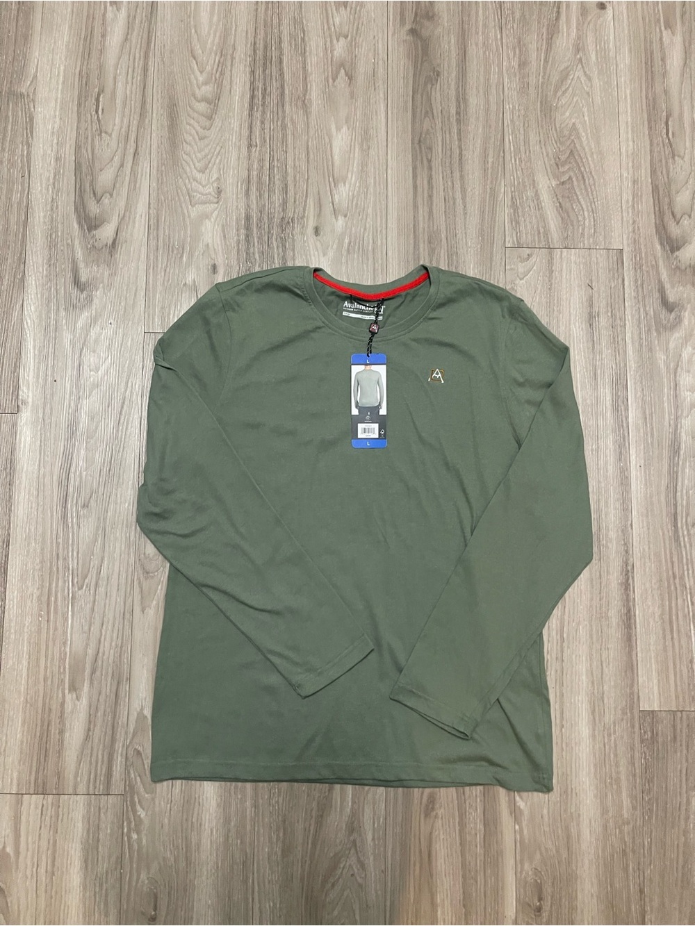 Avalanche Olive Green Long-Sleeve Crew Neck Shirt